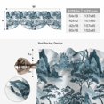 thumbnail image 6 of Teal Garden Tie Up Valance Curtains for Windows, Kitchen Curtains Window Treatments, Retro Mountain Tree Forest Landscape Short Window Shades Valances for Bedroom Bathroom Cafe 42"x18", 6 of 8