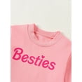 thumbnail image 5 of Mommy and Me Matching Outfits Letter Print Round Neck Pullover Long Sleeve Sweatshirts Tops, 5 of 9