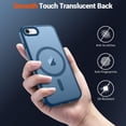 thumbnail image 6 of AMAGA for iPhone SE Case 2022 (3rd)/2020 (2nd), iPhone 8 / 7 Case [Compatible with Magsafe] Translucent Matte Magnetic Phone Cover, Military Grade Drop Protection Shockproof Phone Cover, Deep Blue, 6 of 7