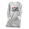 thumbnail image 1 of LSLJS Hauts Thermiques pour Femmes, Hauts à Manches Longues Chauds en Peluche Épaissie à Col Rond avec Imprimé de Noël pour Femmes, 1 of 2
