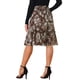 thumbnail image 3 of Falda midi floral con volantes en capas y cintura elástica para mujeres INSPIRE CHIC color marrón XL, 3 of 6