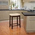 thumbnail image 2 of Hawthorne Collections 26" Transitional Wood/Faux Leather Counter Stool in Beige, 2 of 10