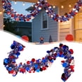 thumbnail image 5 of 2Pack 4.92Ft Patriotic Glitter Tinsel Garland Decoration, Red White Blue Star Metallic Tinsel Twist Garland, 4th of July Decor Parade Golf Cart Shiny Tinsels for Independence Day Memorial Day Decor, 5 of 5