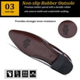 thumbnail image 4 of Men's Formal Oxfords Pointed Toe Floral Patent Leather Loafers Comfort Non-slip Wedding Driving Business Derby Shoes Yellow 13 US, 4 of 7