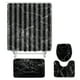 thumbnail image 1 of 4 unids/set cortina de ducha resistente al agua y tapa cubierta de inodoro alfombra de Pedestal alfombra de baño antideslizante decoración de baño, 1 of 8