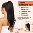 thumbnail image 5 of Versatile Drawstring Ponytail Extension, 26" Long Wavy Multi Layered Clip in Ponytail Hair Extensions Stand Up High Fake Pony Tail Soft Natural Synthetic Hairpiece, 5 of 10