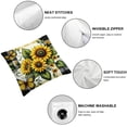 thumbnail image 4 of Sunflower Pillow Covers Set of 2 Yellow Floral Butterfly Spring Summer Buffalo Plaid Outdoor Decorative Throw Pillows Farmhouse Pillowcases Linen Cushion Case Decor for HomeMultiple specifications, 4 of 6
