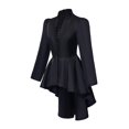 thumbnail image 4 of Women's Gothic Tailcoat Jacket Retro Long Sleeve Elegant Court Dress Coat, 4 of 7