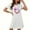 White, variant on Xysaqa Women's Nightgown Short Sleeve Sleepwear Comfy Sleepshirts Loose Nightshirt House Dress Heart Printed Women Night T Shirt Summer Savings Gray XL