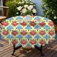 thumbnail image 4 of Pioneer Flower Floral Print Pattern Round Tablecloth 60 X 60 Inch, Wrinkle Resistant Wipeable Table Cloth for Kitchen Dining Picnic Patio Party, 4 of 6