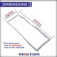 thumbnail image 4 of Whole Parts Refrigerator Door Gasket (Left Side, Gray Color) Part# W10830048 - Replacement and Compatible with Some Maytag, Whirlpool and Kenmore Refrigerators, 4 of 8