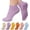 05- Multicolor D, variant on 6 Pairs Pilates Socks Yoga Socks Non-Slip With Grips for Women Pilates, Pure Barre, Hospital, Barefoot Workout, Pregnant