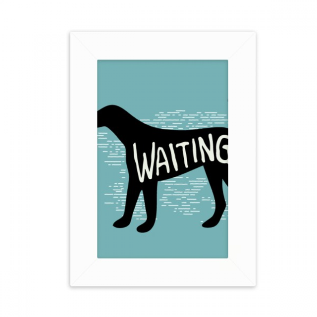 Black Animal Dog Outline Natural Desktop Photo Frame Picture Display Decoration Art Painting
