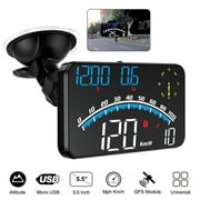 Majesun 5.5 Digital Speedometer with GPS Car HUD Display and Overspeed Alarm