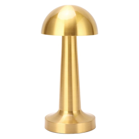 Yajisi Cordless Mushroom Table Lamp USB Rechargeable 3 Colors Dimmable Bedside Lamp Gold