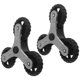 thumbnail image 1 of LOLIPPYY 2Ud Triangulares Silenciosas Para Carrito De Escaleras En Acero Inoxidable, 1 of 7