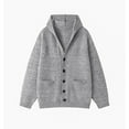 thumbnail image 2 of Men's Hooded Cardigan Sweater Button Front Knit Long Sleeve Casual Jacket, 2 of 5