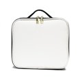 thumbnail image 2 of Cosmetic Bag Cosmetic Storage Bag Leather Cosmetic Bag Cosmetic Storage Bag PU Leather Large Capacity Waterproof Adjustable Partition Makeup Case For Travel Black White, 2 of 5