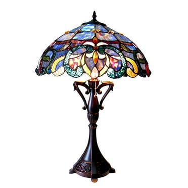 RADIANCE Goods Tiffany-Style 2 Light Dragonfly Table Lamp 19