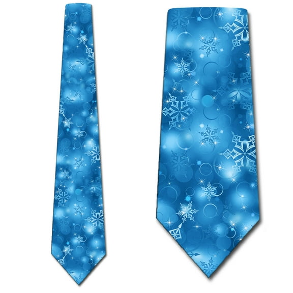Christmas Ties Mens Winter Holiday Snowflake Necktie by Three Rooker