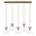 thumbnail image 5 of Innovations Lighting  Newton Cone - 5 Light 8" Cord Hung Linear Pendant Matte Black/White, 5 of 5