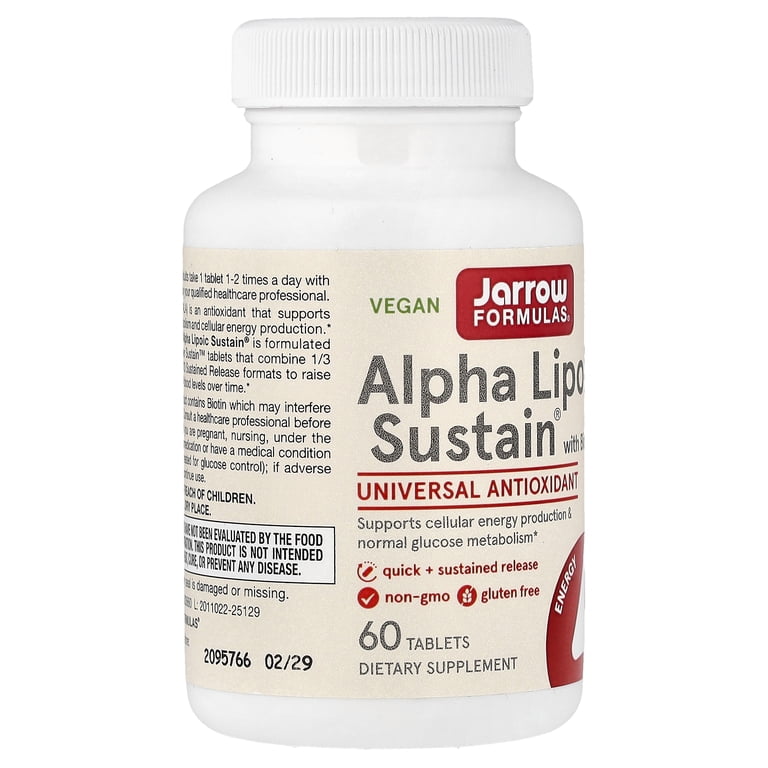 difference between alpha lipoic acid and glutathione Jarrow Formulas, Alpha Lipoic Sustain, 300 mg, 60 Sustain Tabs