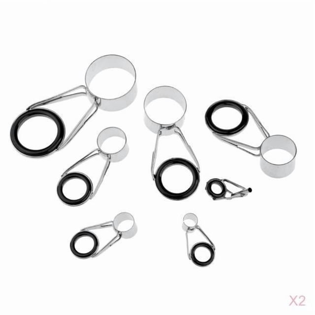 14 Piezas / Kit De Caña De Cañas Guías Puntas Varillas Piezas De Reparación De Edificios Anillos