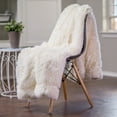 thumbnail image 4 of Chanasya Super Soft Shaggy Longfur Throw Blanket | Snuggly Fuzzy Faux Fur Lightweight Warm Elegant Cozy Plush Sherpa Microfiber Blanket | For Couch Bed Chair Photo Props - 50 "x 65" - Ivory White, 4 of 10