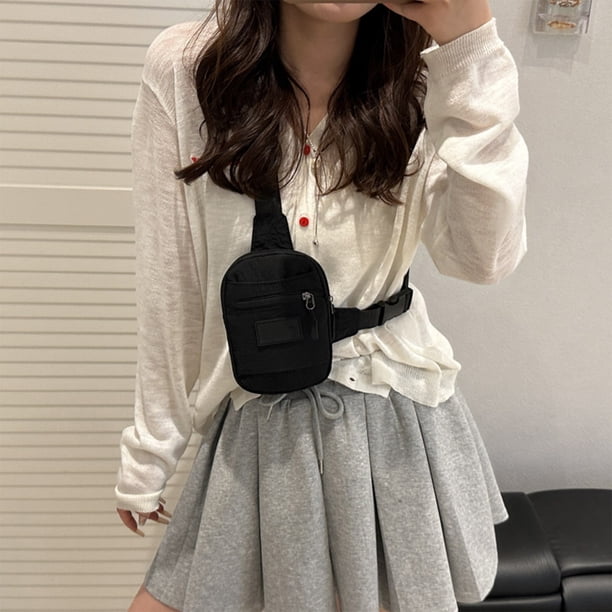 Bolso de pecho multifuncional y sencillo, adecuado para viajes al aire libre, bolso bandolera, mochila de viaje, mini bolso para teléfono móvil, bandolera de poliéster.
