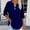 Navy, variant on Linen Shirts for Women Long Sleeve V Neck Linen Apparel Cotton Blouses for Women Plus Size Linen Tops Linen Popover Shirt Women Linen Blouses for Women Ladies Gauze Tops,Navy,XL