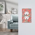 thumbnail image 5 of KLL Small Coral Red Flowers Pattern Electrical Outlet Covers, 3" x 5" 1 Pack Electric Receptacle Plug Covers for Decorator Receptacle Outlet & Switch-Style S, 5 of 6