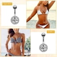 thumbnail image 3 of Nuevo Perno para ombligo de acero inoxidable, Unisex, con incrustaciones de diamante,, 3 of 5