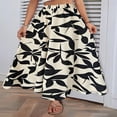 thumbnail image 6 of LYMAYTER Women Print Maxi Skirt Casual Print A-Line Long Skirt Summer Tiered High Waisted Skirts S-XL, 6 of 8