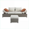 thumbnail image 6 of Patio 2-Piece Outdoor Loveseat & Coffee Table Set | Modern, Water-Resistant Cushions | Small Space Friendly | Acacia Wood|Teak, 6 of 13