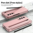 thumbnail image 5 of for Samsung Galaxy Z Fold 3 Case: Support All Magsafe Accessories | Fold 3 New Slim S Pen  Holder & Free Stylus | Hinge Protection, PU Leather Back, Tempered Glass Screen Protector - Pink, 5 of 9