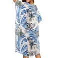 thumbnail image 4 of HELLHERO Long Women Long Beach Cover Up for Swimwear for Resort Polyester Half Sleeve Swim Coverup Zebra, 4 of 6