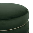 thumbnail image 4 of Lakka Green Velvet Ottoman, 4 of 7