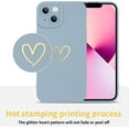thumbnail image 2 of Compatible with iPhone 13 Case for Women Men Luxury Heart Design Soft TPU Silicone Shockproof Protective Phone Case for iPhone 13 6.1" (Blue), 2 of 11