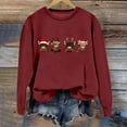 thumbnail image 4 of Christmas Sweatshirt Long Sleeve Crewneck Sweatshirt Festive Holiday Print Pullover Top Cozy Soft Casual Fashion Tunic Blouse For Seasonal Party Celebration And Daily Wear Christmas Sweater, 4 of 4