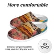 thumbnail image 6 of Picia Psychedelic Band Hotdog Art for Women's Lamb-hug Comfy Fleece House Slippers Memory Foam, Slip-on House Shoes Indoor Outdoor-35/36, 6 of 7