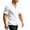 White, variant on Mens Short Sleeve Button Down Shirt Casual Stretch Business Dress Shirts Solid Color Textured Wedding Prom Tops Black M