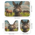 thumbnail image 3 of Happy Donkey 4 Piece Decor Shower Curtains Sets Non-Slip Rugs And Toilet Mat Lid Rug Accessories Funny Donkey Gifts Waterproof Durable Bathroom Decor Shower for Bathtub Decor, 3 of 8