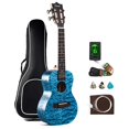 thumbnail image 1 of Ukelele Caramel MC63 Concert de arce azul acolchado de 23 pulgadas, 1 of 6