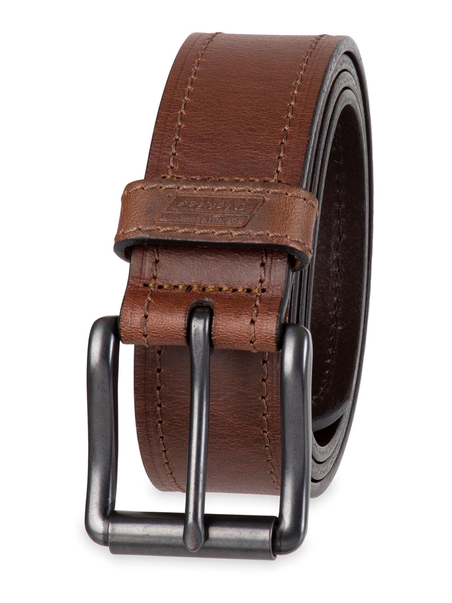 Genuine Dickies Men's Casual Brown Leather Work Belt With Big & Tall Sizes