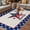 DarkRed RoyalBlue Beige, variant on Independence Day Outdoor Rug for Patio/Deck/Porch, Non-Slip Large Area Rug 3 x 5 Ft, 4th of July Patriotic Star Blue Red Flag Indoor Outdoor Rugs Washable Area Rugs, Camping Rug Carpet Runner
