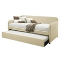 thumbnail image 4 of Home Design Tiara Twin Daybed with Upholstered Frame and Pull-Out Trundle, Casual Design for Bedroom or Guestroom, Beige, 4 of 4