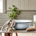 thumbnail image 2 of Novomoskovsjka Posuda White Enamel Basin 9.5 Qt (9 L) Enameled Steel Vegetable Basin Enamel Bowl Kitchen Mixing Basin Vintage Enamel Washing Basin, 2 of 8