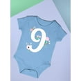 thumbnail image 3 of Number 9 With Flowers Bodysuit Infant -Image by Shutterstock,  18 Months, 3 of 4