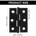 thumbnail image 2 of Murtenze 16 Pack 2 Inch Door Hinges, Black Butt Hinges with Mounting Screws, 2 of 5