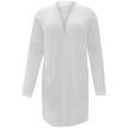 thumbnail image 4 of Fiaer Long Knit Cardigan Sweaters For Women Winter Fall Trendy Open Front Cozy Warm Casual Loose Fit Long Sleeve Tops With Pockets White XL, 4 of 5